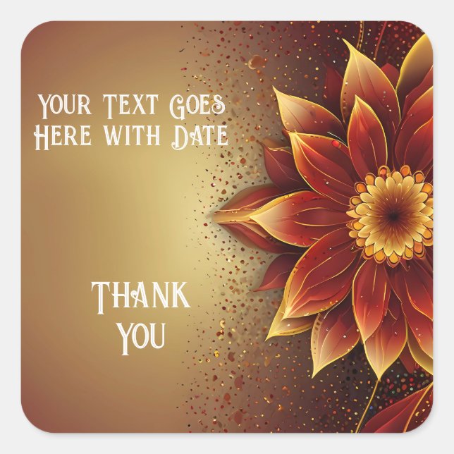 Eternal Bloom: A Timeless Celebration of Love Square Sticker (Front)