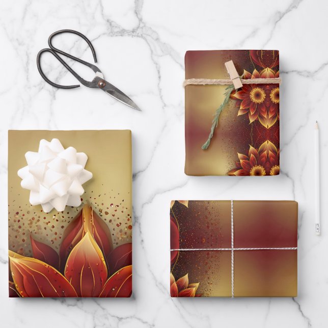 Eternal Bloom: A Timeless Celebration of Love Wrapping Paper Sheet (Front)