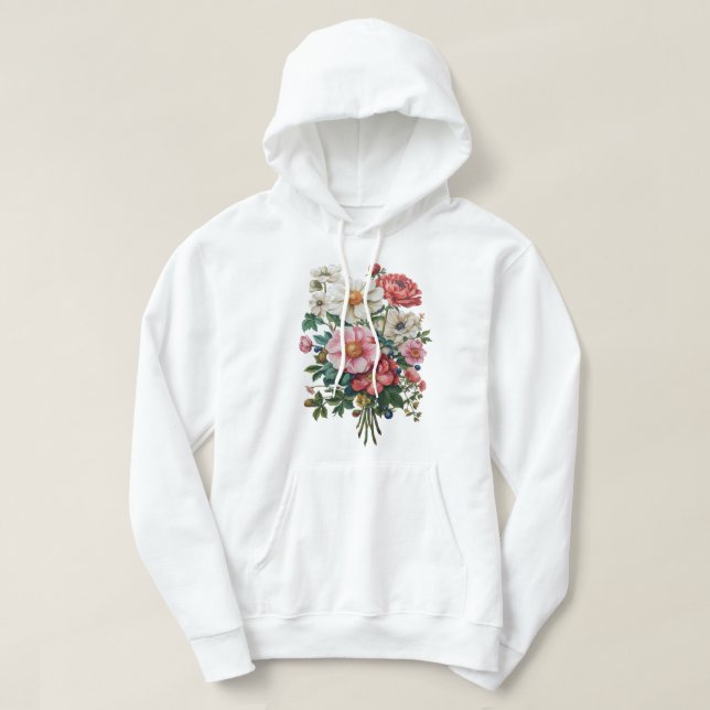 Eternal Bloom – Premium Floral Crop Hoodie | Radia (Design Front)