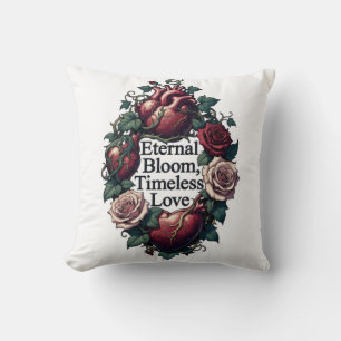 Eternal Bloom Timeless Love Entwined Hearts T-Shir Cushion