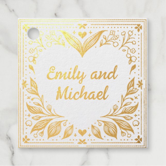 Eternal Blooms  Favour Tags (Front)