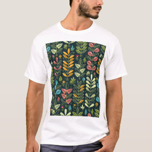 Eternal Blooms: Hand-Drawn Floral Elegance T-Shirt