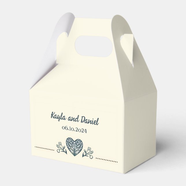 Eternal Blooms Wedding Welcome Favour Box (Front Side)