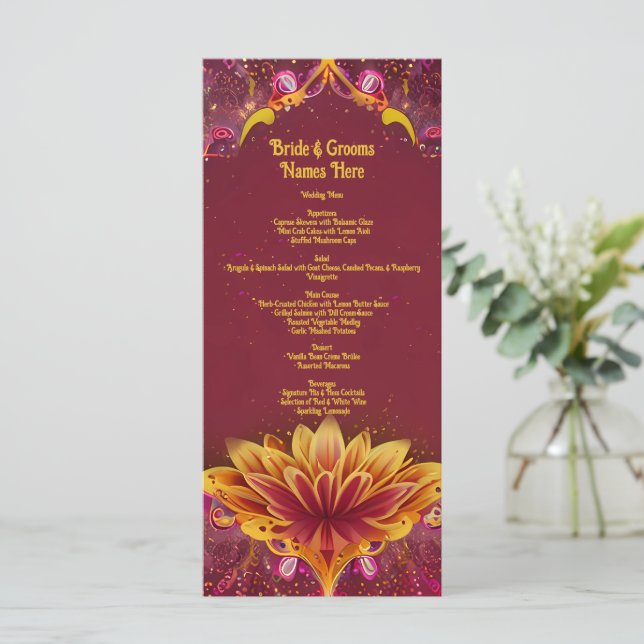 Eternal Blossoms: A Celebration of Love Menu (Standing Front)