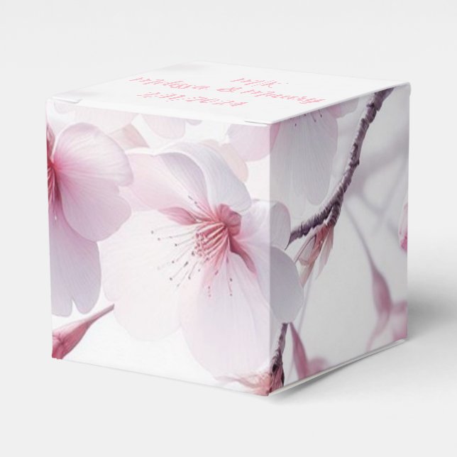 Eternal Blossoms Wedding Favours Box (Front Side)