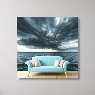 Eternal Blue Horizon Canvas Print