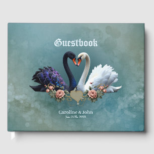 Eternal Bond, Black and White Swans in Love. Guest Book