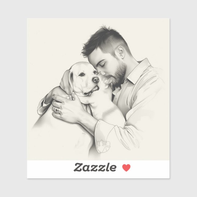 Eternal Companions: Black & White Pet Bond Paintin (Sheet)