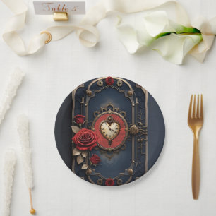 Eternal Elegance – Clockwork Heart. Paper Plate