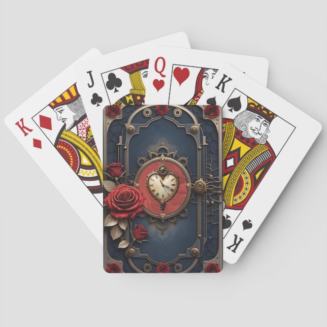 Eternal Elegance – Clockwork Heart Playing Cards (Back)
