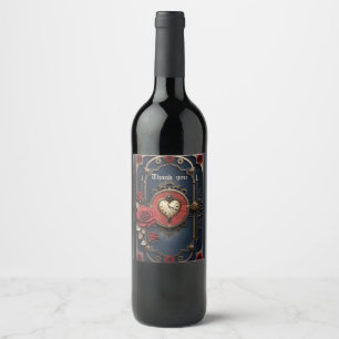 Eternal Elegance – Clockwork Heart Wine Label