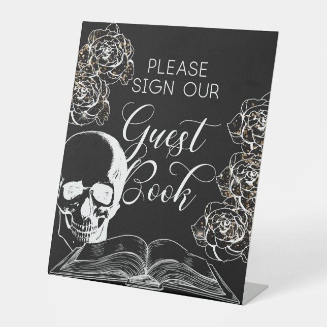 Eternal Elegance Guest Book Pedestal Sign (Front)