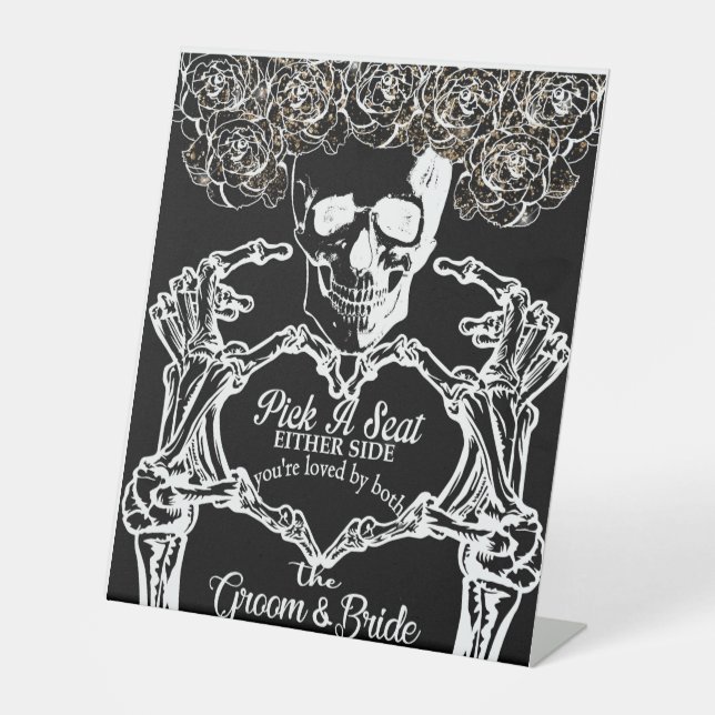 Eternal Elegance Pick a Seat Pedestal Sign (Front)