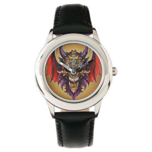 "Eternal Elegance: The Dragon Guardian Timepiece" Watch (Front)
