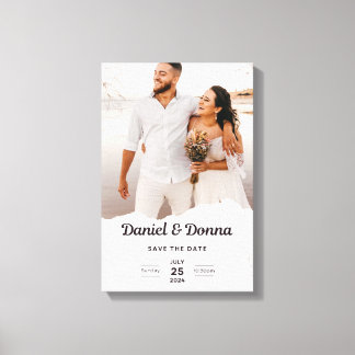 Eternal Elegance: Unveiling Our Wedding Invitation Canvas Print