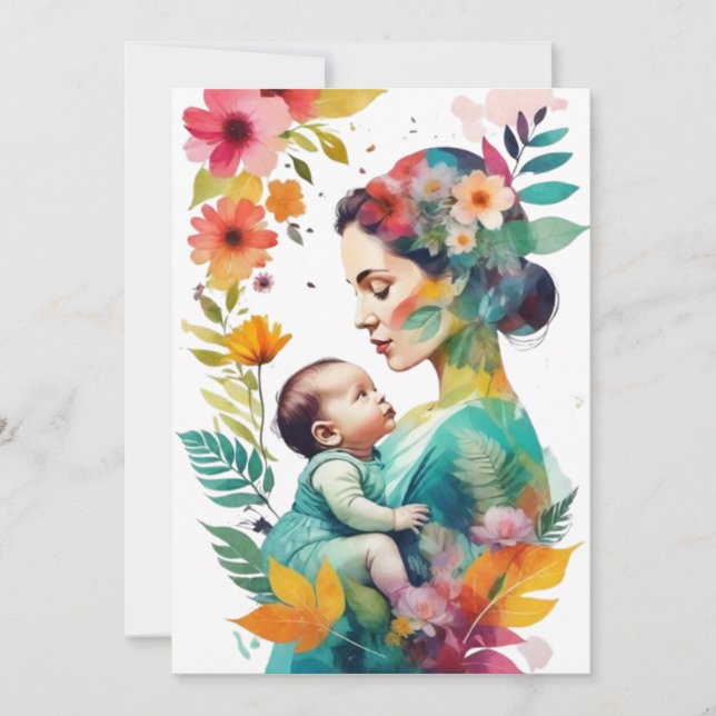 Eternal Embrace" "Motherhood Magic" Holiday Card (Front)