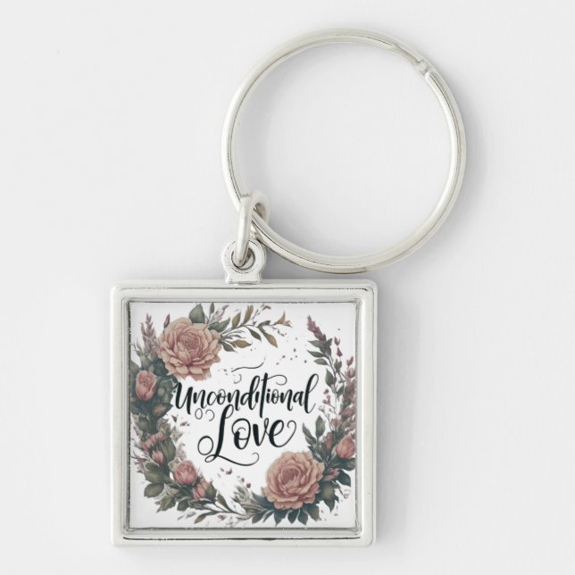 Eternal Embrace: Unconditional Love Key Ring (Front)
