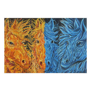 Eternal Equilibrium-Horses-Twin Flame Art- Poster