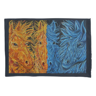 Eternal Equilibrium- Horses- Twin Flame Pillowcase
