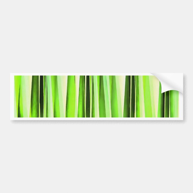 Eternal Evergreen Stripy Pattern Bumper Sticker (Front)
