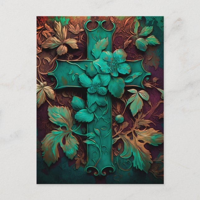 Eternal Faith - A Timeless Verdigris Cross Holiday (Front)