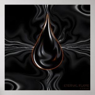 Eternal Flame - AI Fantasy Digital Art Poster