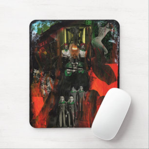 Eternal Flame Fire Twins Surrealist Collage Art Mouse Mat