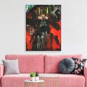 Eternal Flame Surreal Goth Mixed Media Collage Art Canvas Print