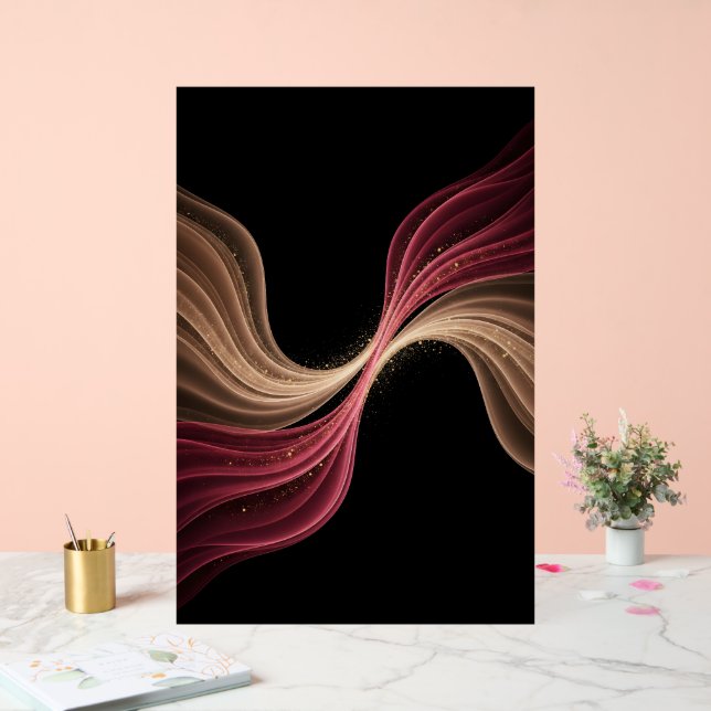 Eternal Flow of Love — Abstract Romantic Art Acrylic Sign (Wedding)