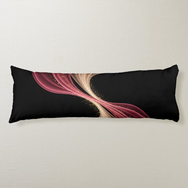 Eternal Flow of Love — Abstract Romantic Art Body Cushion (Front)