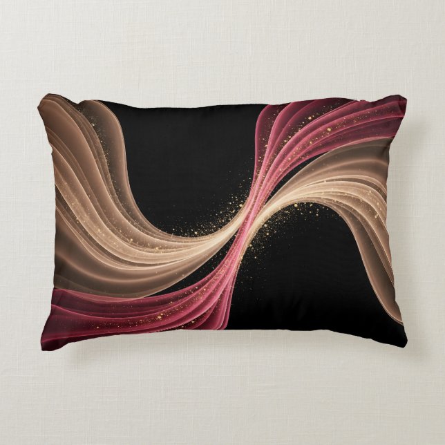 Eternal Flow of Love — Abstract Romantic Art Decorative Cushion (Front)