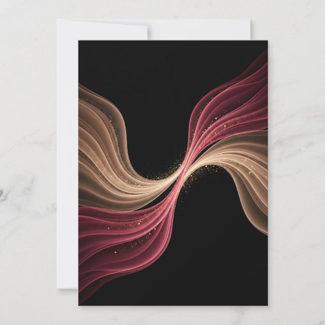 Eternal Flow of Love — Abstract Romantic Art Thank You Card (Front)
