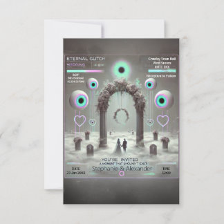 💍 Eternal Glitch: Weirdcore Wedding Invitation