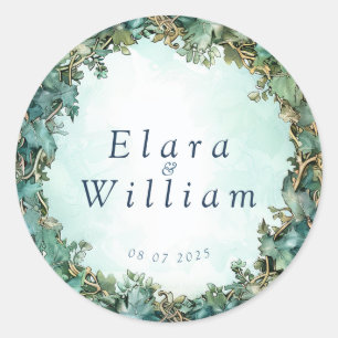 Eternal Grace Elven Wedding  Classic Round Sticker