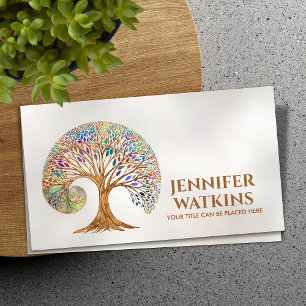 Eternal Growth - Golden Ratio Spiral Tree Business Card