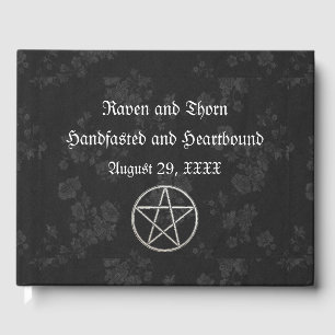 Eternal Handfasting/Wedding Pentacle Black Ste Guest Book