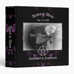 Eternal Handfasting/Wedding Pentacle Lavender Ste 3 Ring Binder