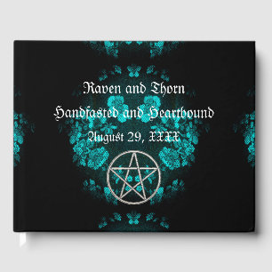 Eternal Handfasting/Wedding Pentacle Turquoise Ste Guest Book