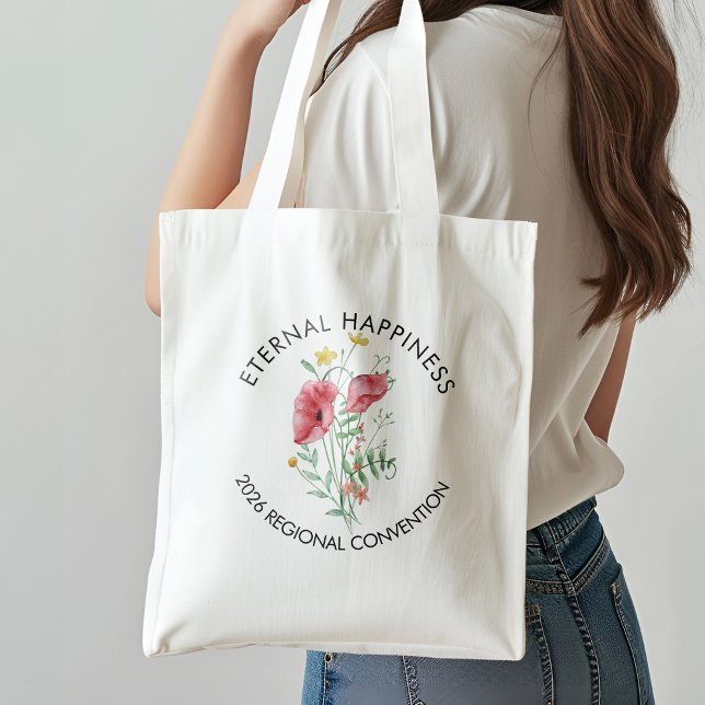 Eternal Happiness 2026 Convention with Flowers Tote Bag (Creator Uploaded)
