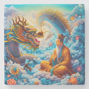 Eternal Harmony: Dragon’s Blessing Stone Coaster