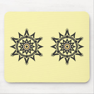Eternal Harmony Mandala — Divine Geometry in Gold Mouse Mat