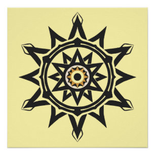 Eternal Harmony Mandala — Divine Geometry in Gold Poster