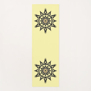 Eternal Harmony Mandala — Divine Geometry in Gold Yoga Mat