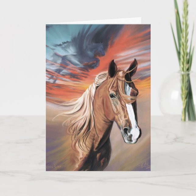 Eternal, Kaldero Horse Sympathy Card (Front)
