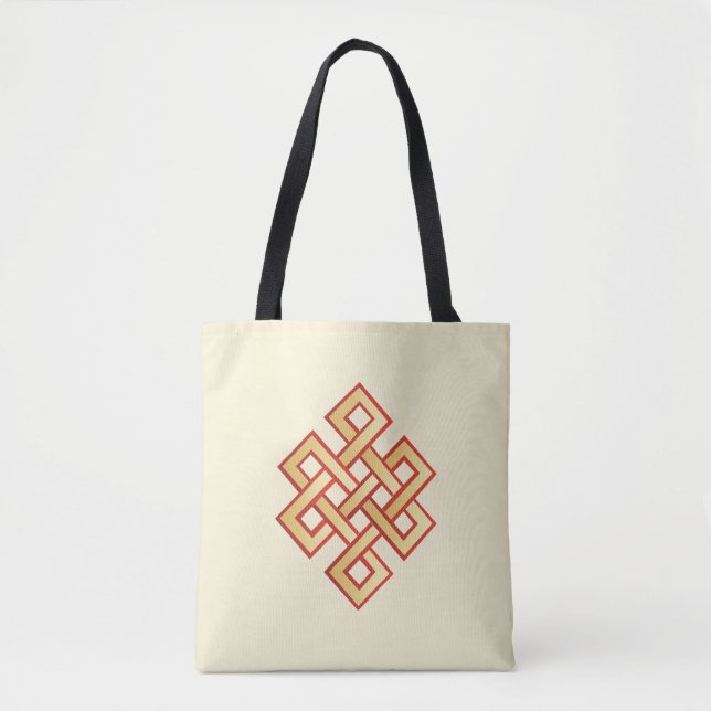 Eternal Knot on Ivory Tote Bag (Front)