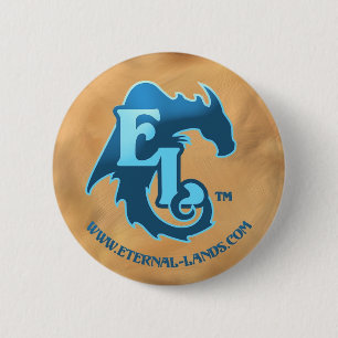 Eternal Lands Logo button, blue 6 Cm Round Badge