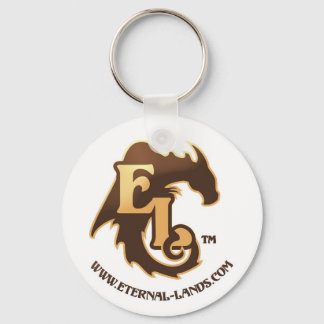 Eternal Lands Logo Keychain, Brown Key Ring