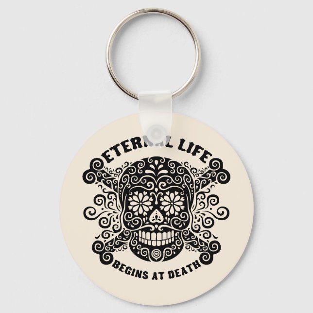 Eternal Life Begins at Death Key Ring (Front)