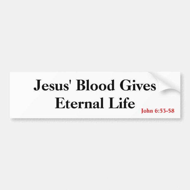 Eternal Life Bumper Sticker (Front)
