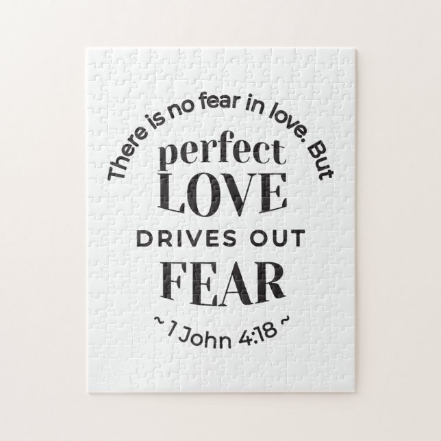 Eternal Love - 1 John 4:18 Scripture Quote Art Jigsaw Puzzle (Vertical)